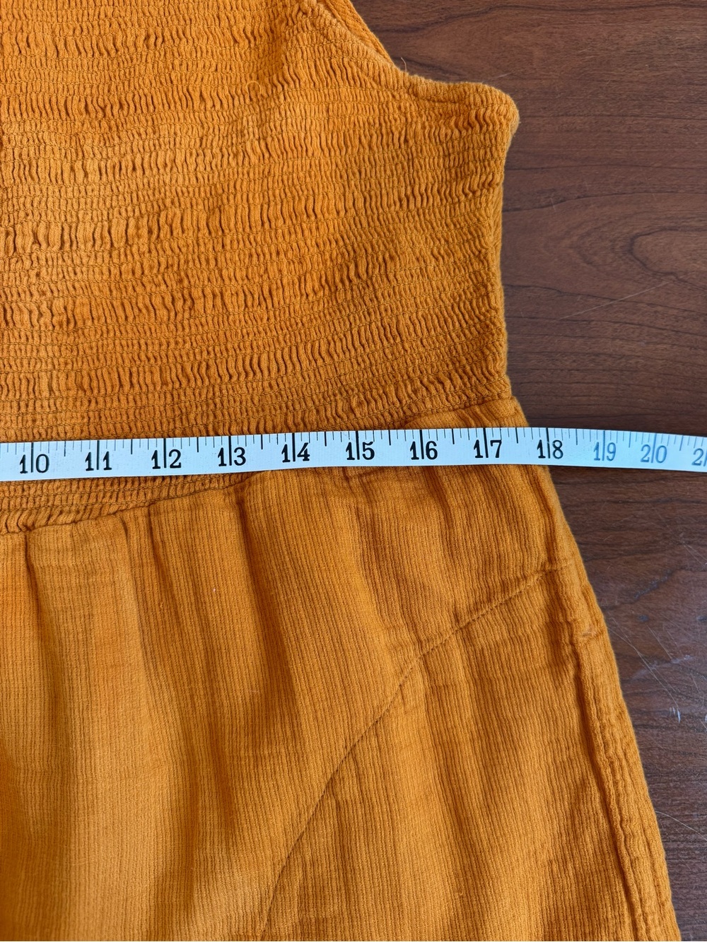 Prana 100% Organic Cotton Sleeveless Midi Dress in Mustard Yellow Size XL - Picture 7 of 10
